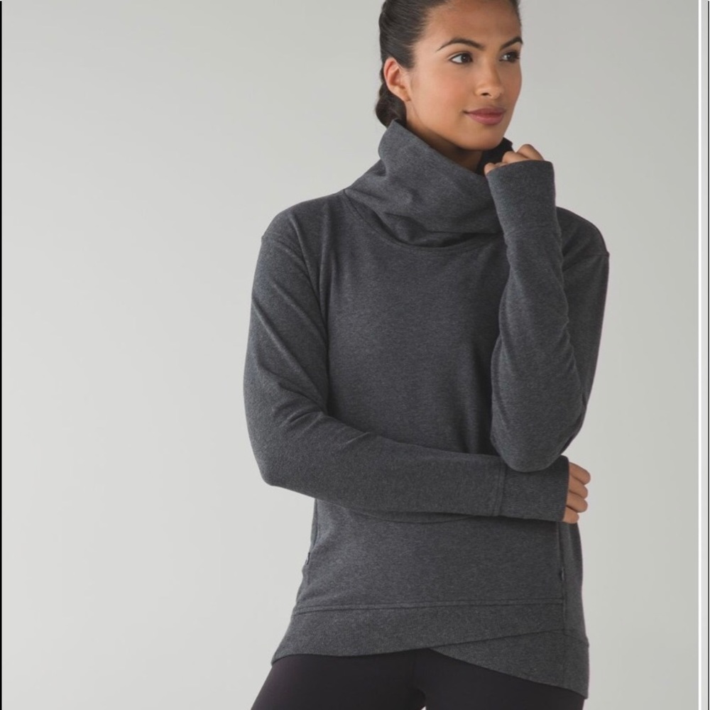 LULULEMON On The Double Pullover Gray Stretch 4
